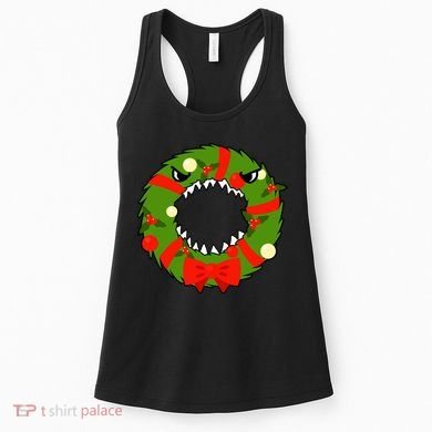 Monster Killer Christmas Wreath Women's Tank Top