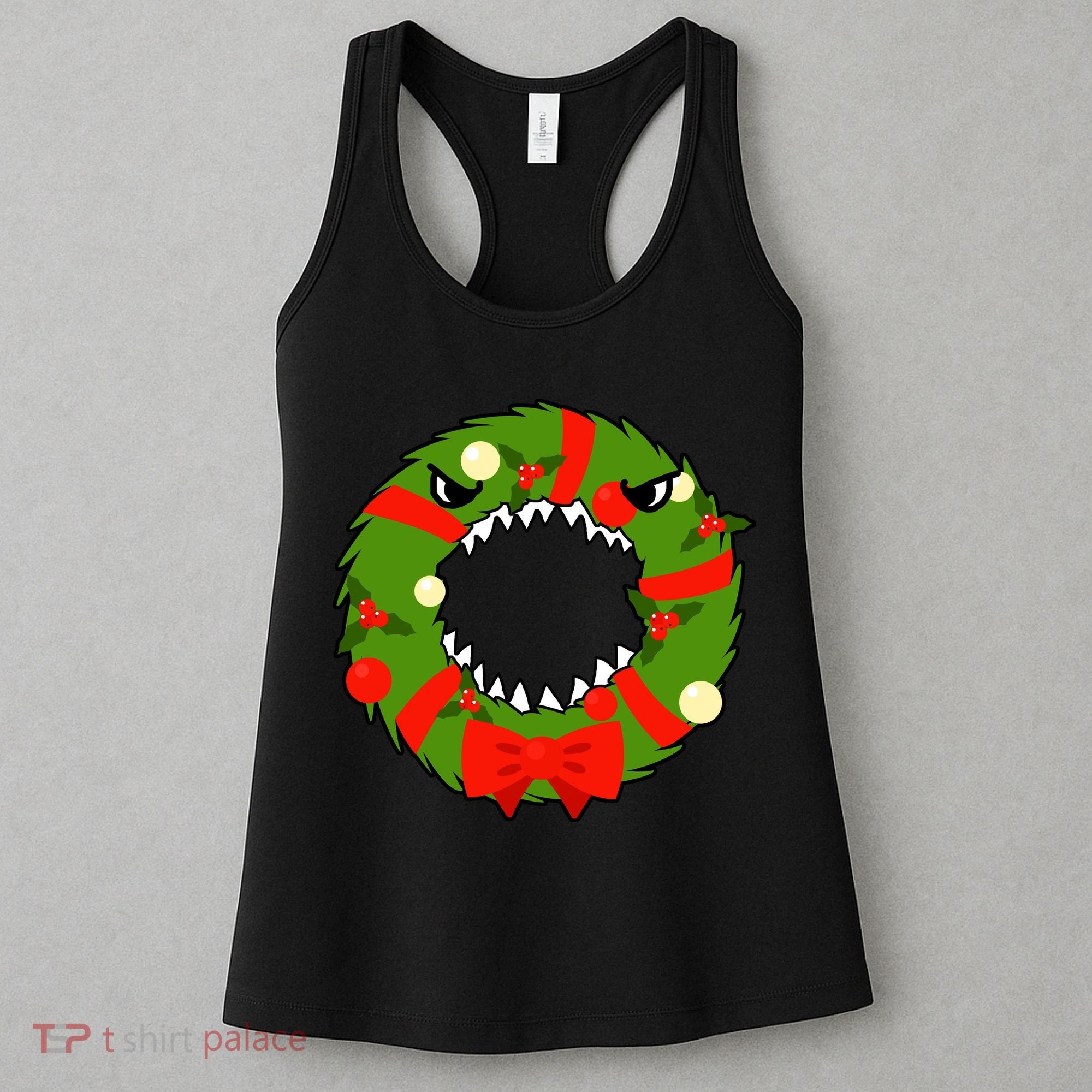Monster Killer Christmas Wreath Women's Tank Top