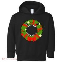 Monster Killer Christmas Wreath Toddler Hoodie thumb 0