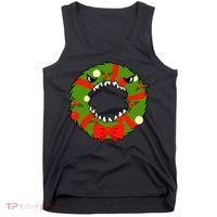 Monster Killer Christmas Wreath Tank Top thumb 0