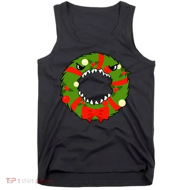 Monster Killer Christmas Wreath Tank Top