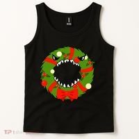 Monster Killer Christmas Wreath Tank Top thumb 2