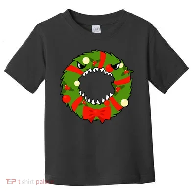 Monster Killer Christmas Wreath Toddler T-Shirt