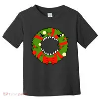 Monster Killer Christmas Wreath Toddler T-Shirt thumb 0