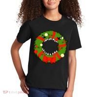 Monster Killer Christmas Wreath Kids T-Shirt thumb 2