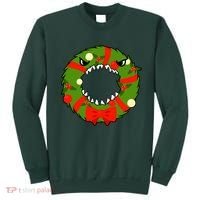 Monster Killer Christmas Wreath Sweatshirt thumb 0