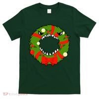 Monster Killer Christmas Wreath T-Shirt thumb 0