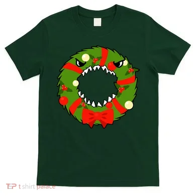 Monster Killer Christmas Wreath T-Shirt