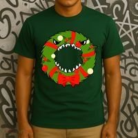 Monster Killer Christmas Wreath T-Shirt thumb 3