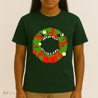 Monster Killer Christmas Wreath T-Shirt thumb 4