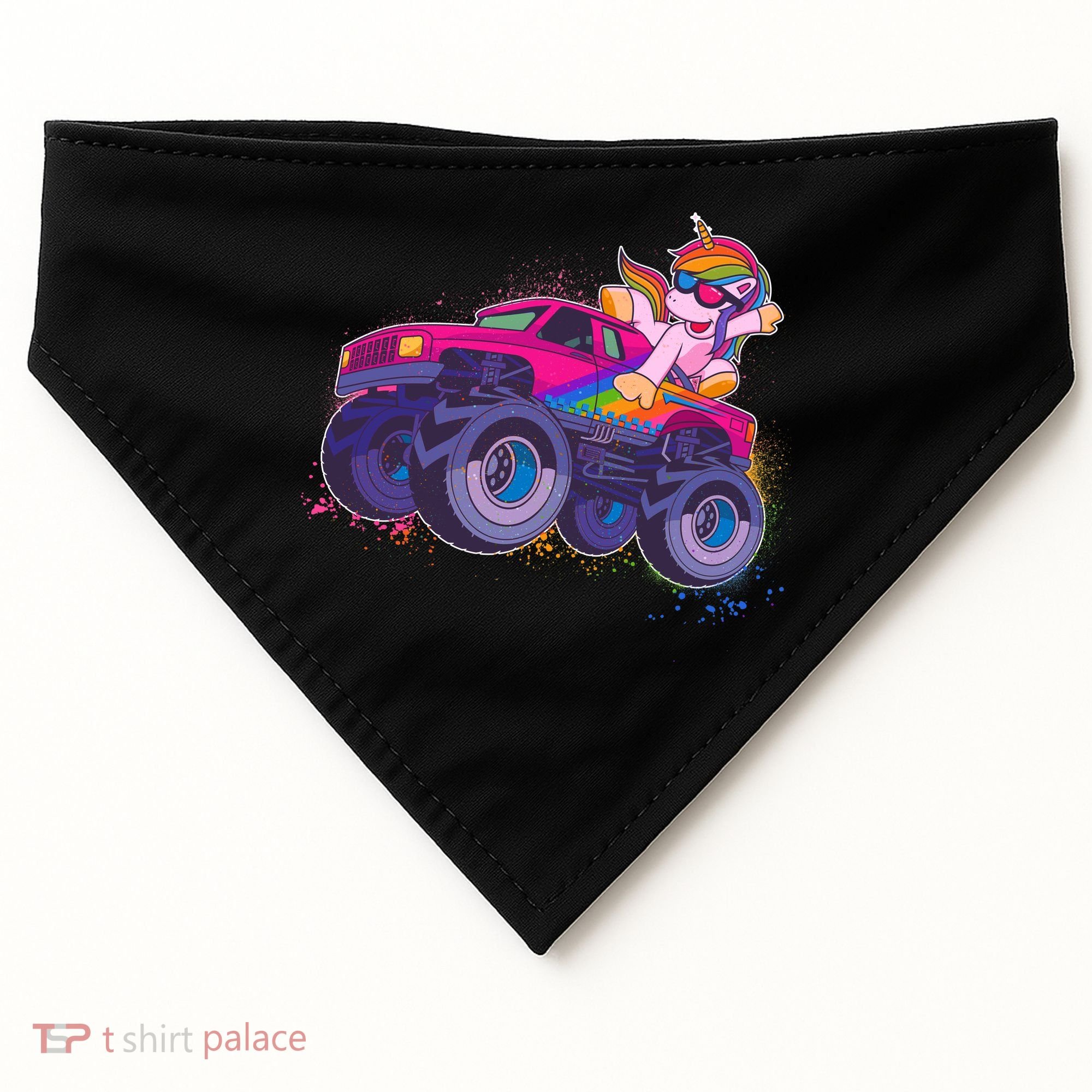 Monster Truck Unicorn USA-Made Doggie Bandana
