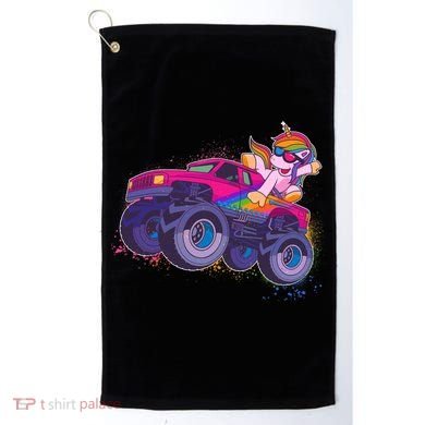 Monster Truck Unicorn Golf Towel