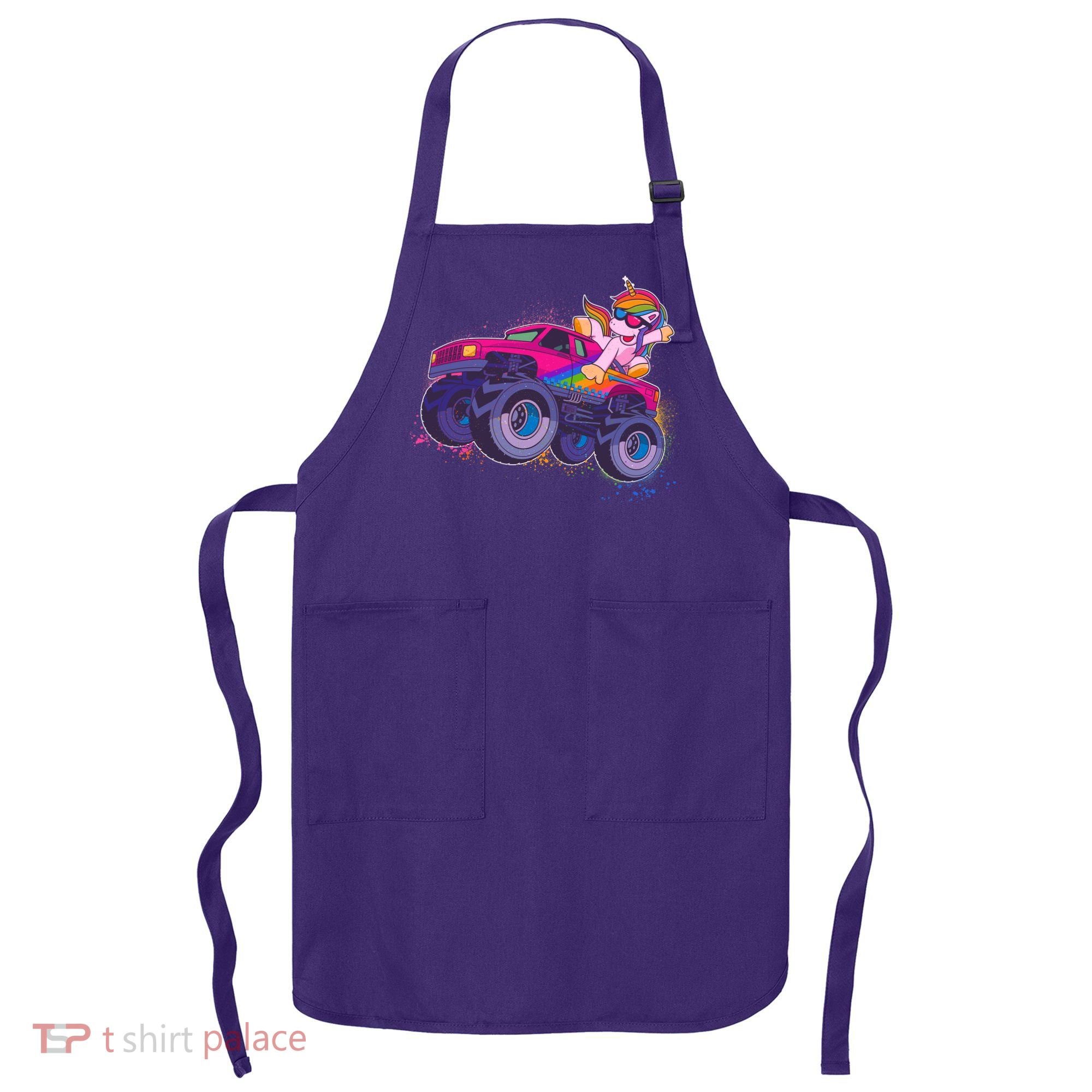 Monster Truck Unicorn Apron