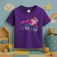 Monster Truck Unicorn Toddler T-Shirt thumb 3
