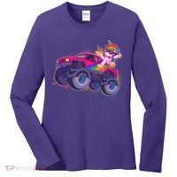 Monster Truck Unicorn Women's Long Sleeve Shirt thumb 0