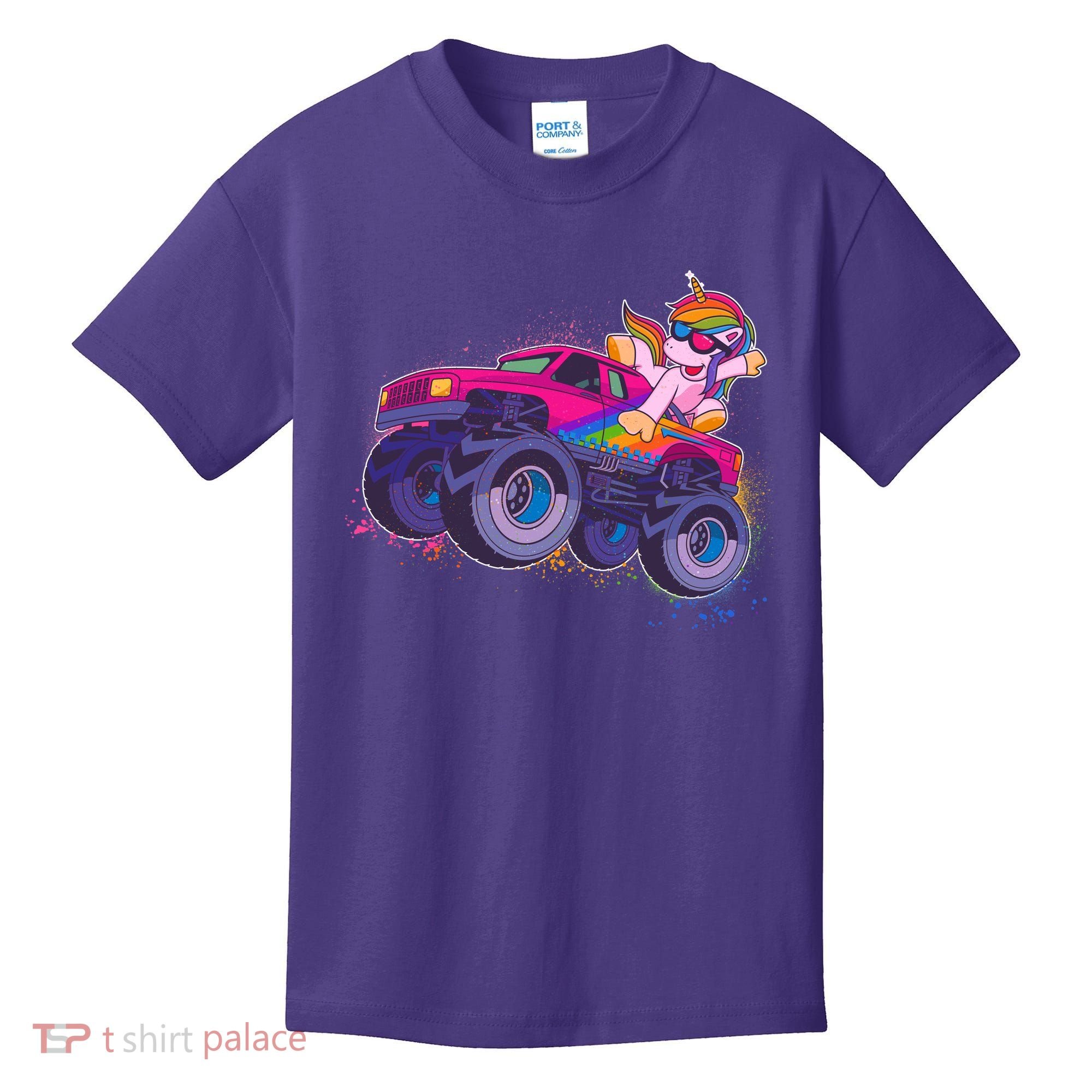 Monster Truck Unicorn Kids T-Shirt