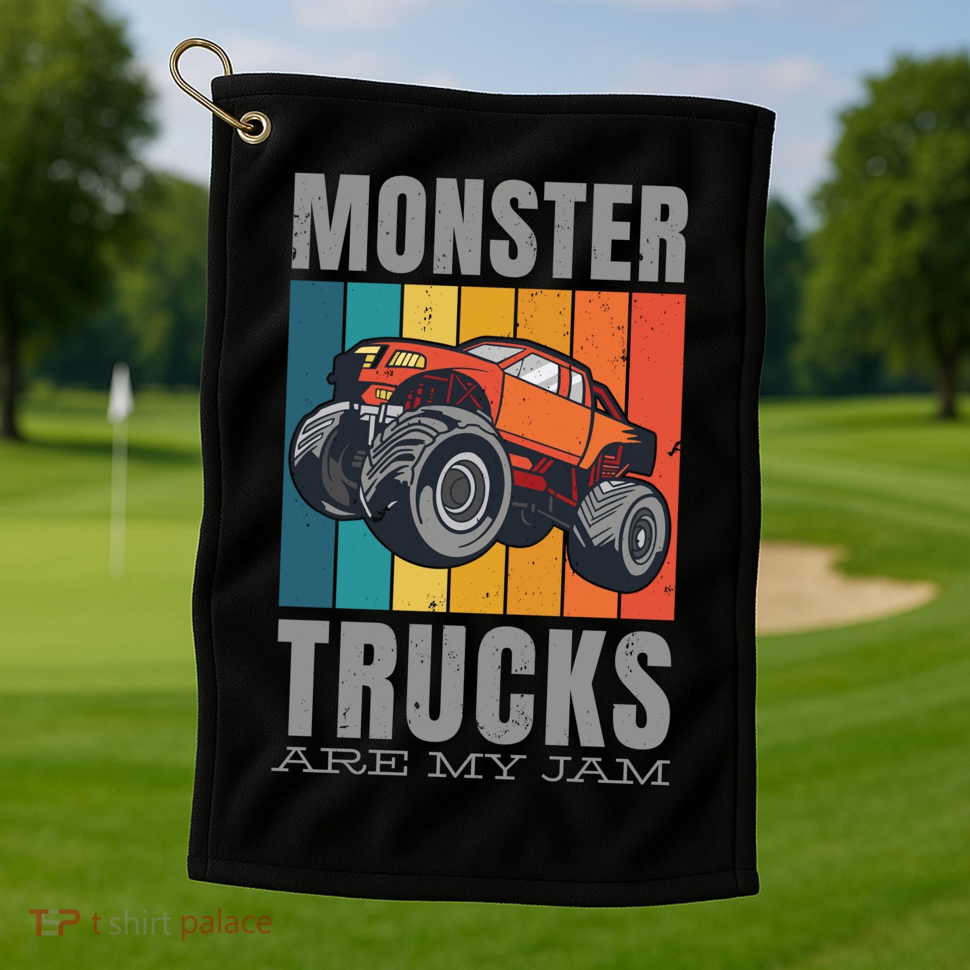 Monster Trucks Are My Jam Golf Towel
