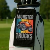 Monster Trucks Are My Jam Golf Towel thumb 2