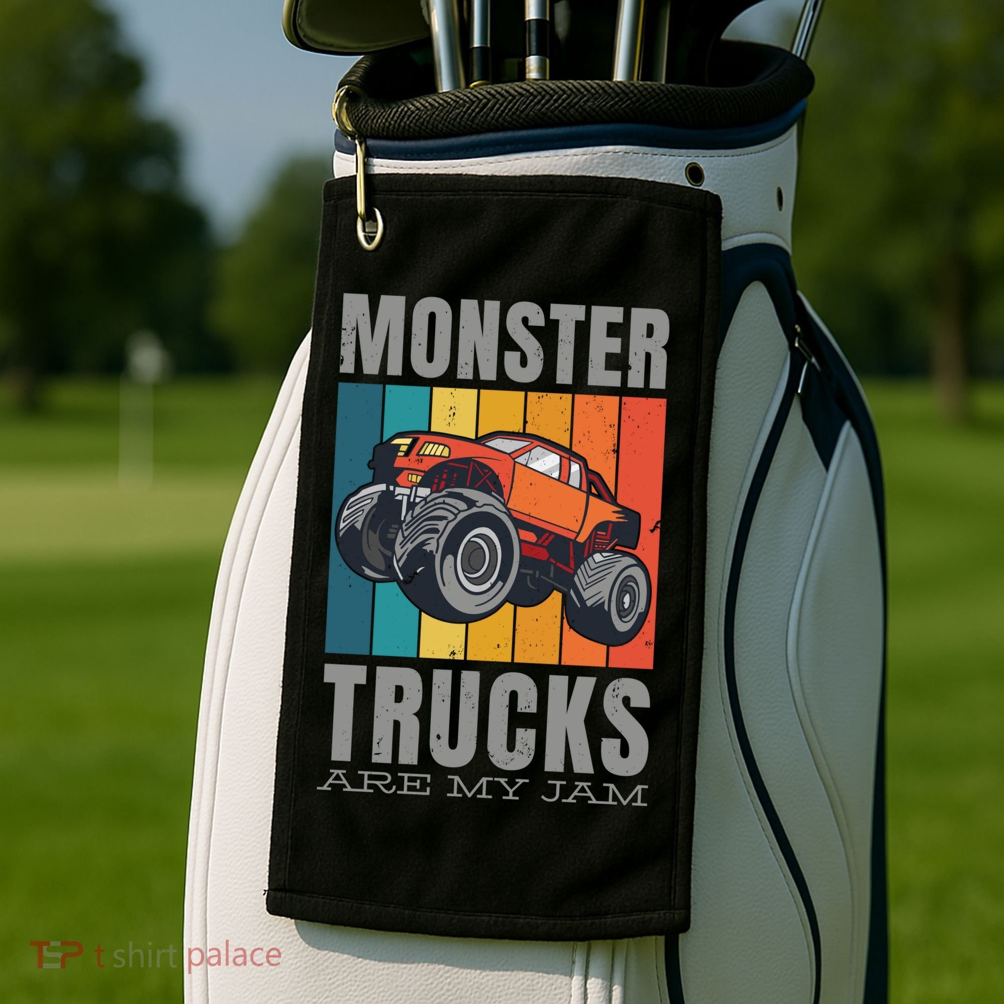 Monster Trucks Are My Jam Golf Towel
