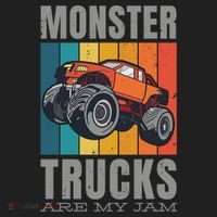 Monster Trucks Are My Jam Golf Towel thumb 3