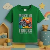 Monster Trucks Are My Jam Toddler T-Shirt thumb 3