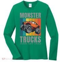 Monster Trucks Are My Jam Women's Long Sleeve Shirt thumb 0