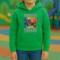 Monster Trucks Are My Jam Kids Hoodie thumb 3