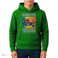 Monster Trucks Are My Jam Kids Hoodie thumb 4