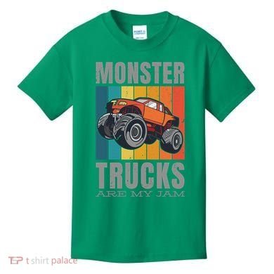 Monster Trucks Are My Jam Kids T-Shirt