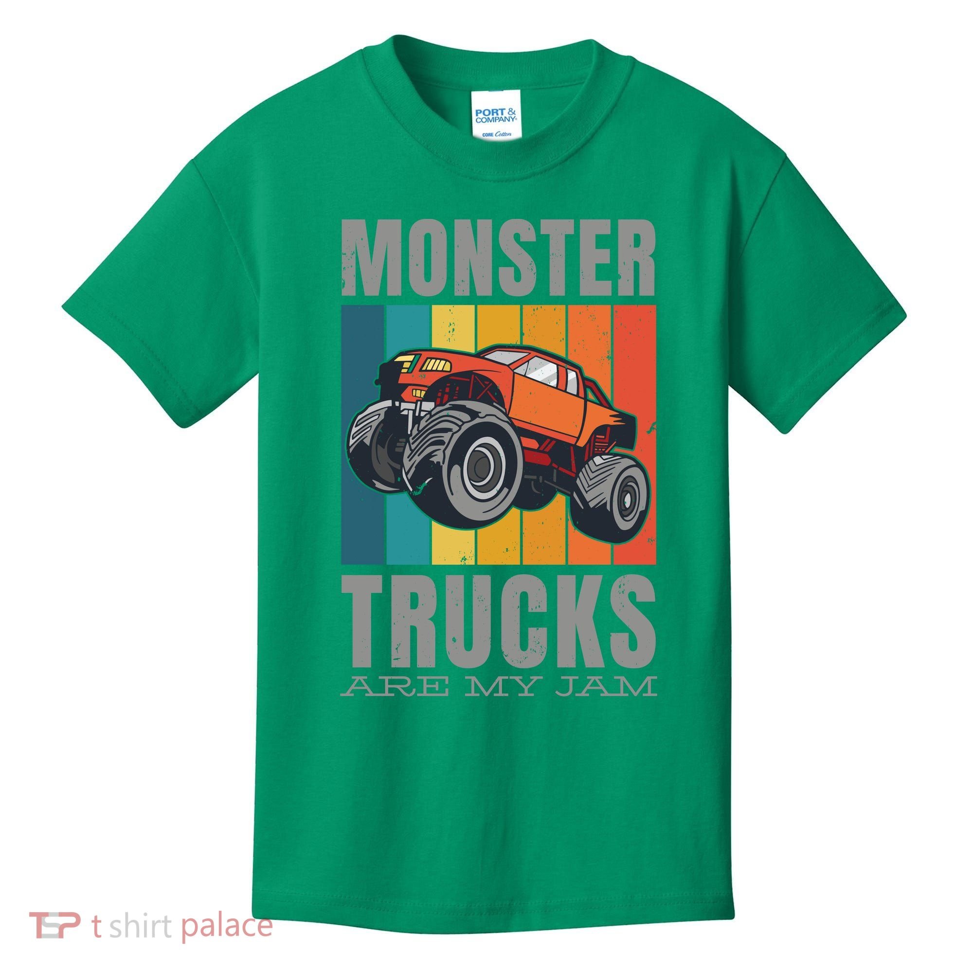 Monster Trucks Are My Jam Kids T-Shirt