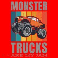 Monster Trucks Are My Jam Santa Hat thumb 1