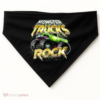 Monster Trucks Rock USA-Made Doggie Bandana