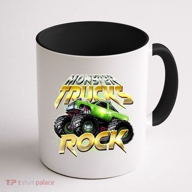 Monster Trucks Rock Coffee Mug back