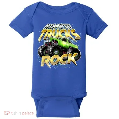 Monster Trucks Rock Baby Bodysuit