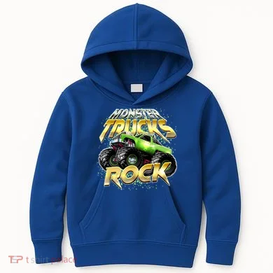 Monster Trucks Rock Kids Hoodie