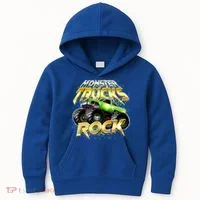 Monster Trucks Rock Kids Hoodie thumb 0