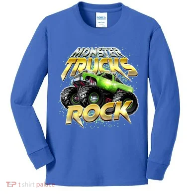 Monster Trucks Rock Kids Long Sleeve Shirt