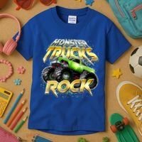 Monster Trucks Rock Kids T-Shirt thumb 3