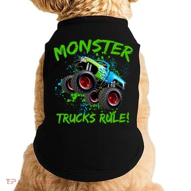 Monster Trucks Rule Doggie Tank