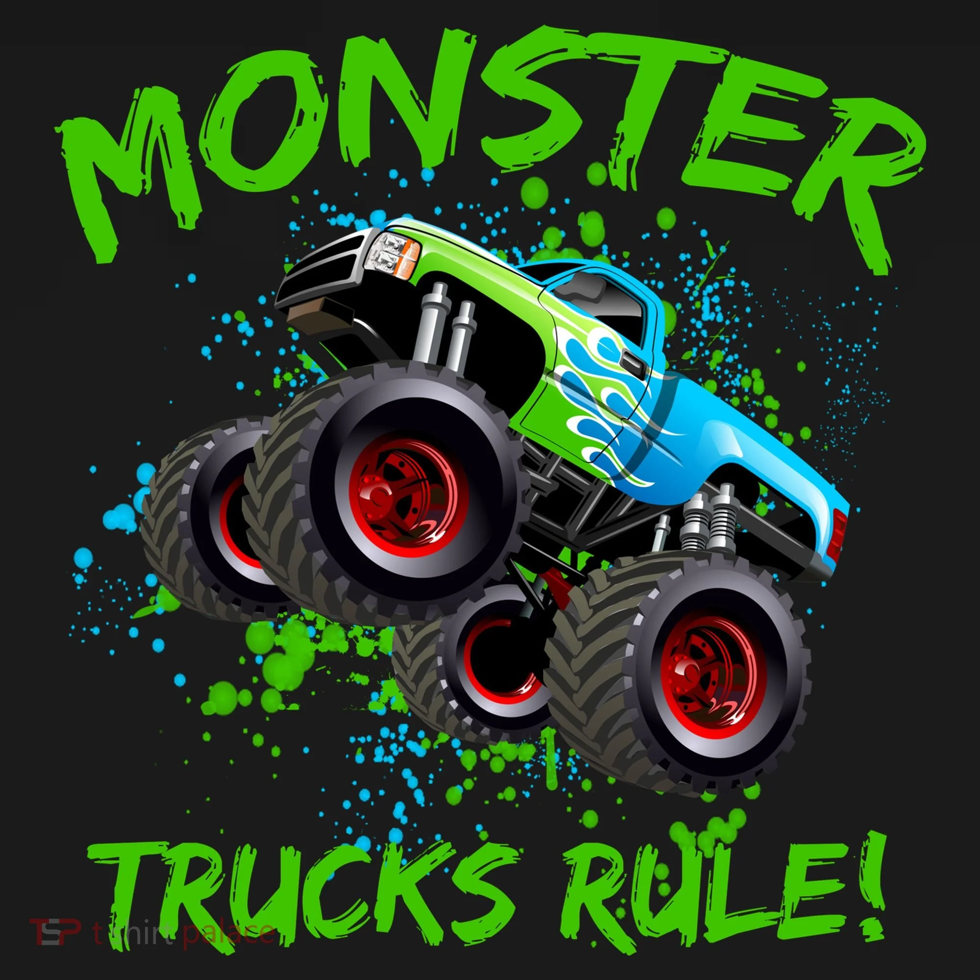 Monster Trucks Rule Doggie Tank