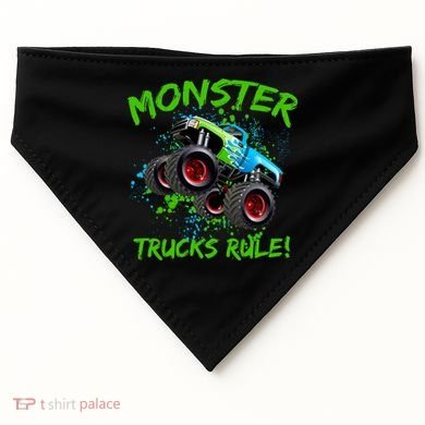 Monster Trucks Rule USA-Made Doggie Bandana