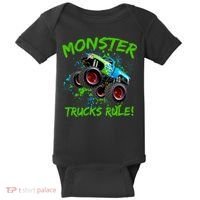 Monster Trucks Rule Baby Bodysuit thumb 0