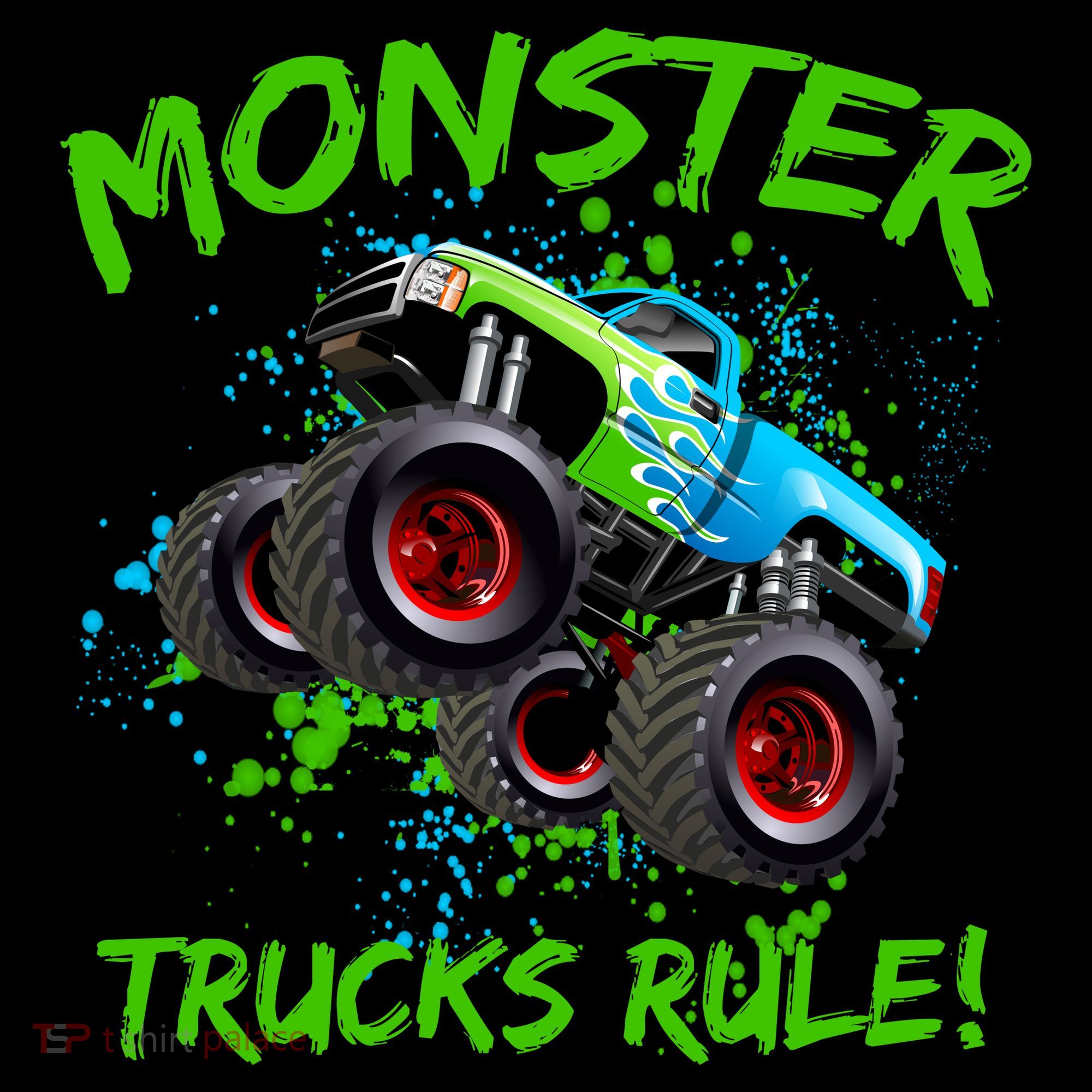Monster Trucks Rule Baby Bodysuit