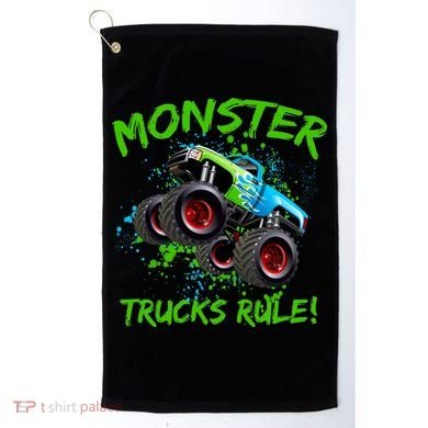 Monster Trucks Rule Golf Towel