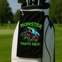 Monster Trucks Rule Golf Towel thumb 2