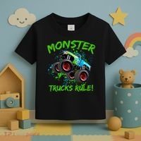 Monster Trucks Rule Toddler T-Shirt thumb 3