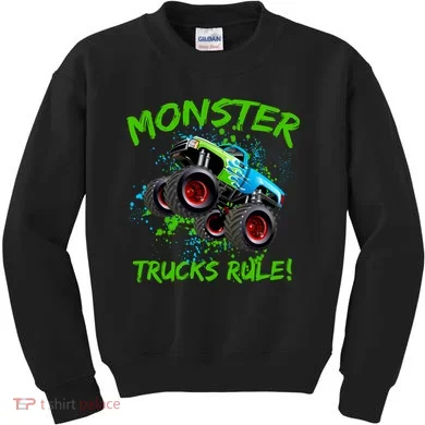 Monster Trucks Rule Kids Sweatshirt