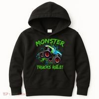 Monster Trucks Rule Kids Hoodie thumb 0