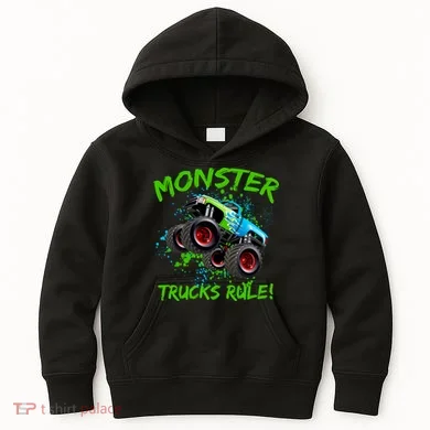 Monster Trucks Rule Kids Hoodie