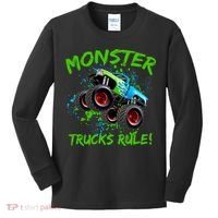 Monster Trucks Rule Kids Long Sleeve Shirt thumb 0